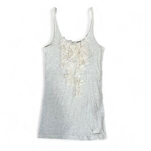 Abercrombie & Fitch Cream Tank Top with Floral Details